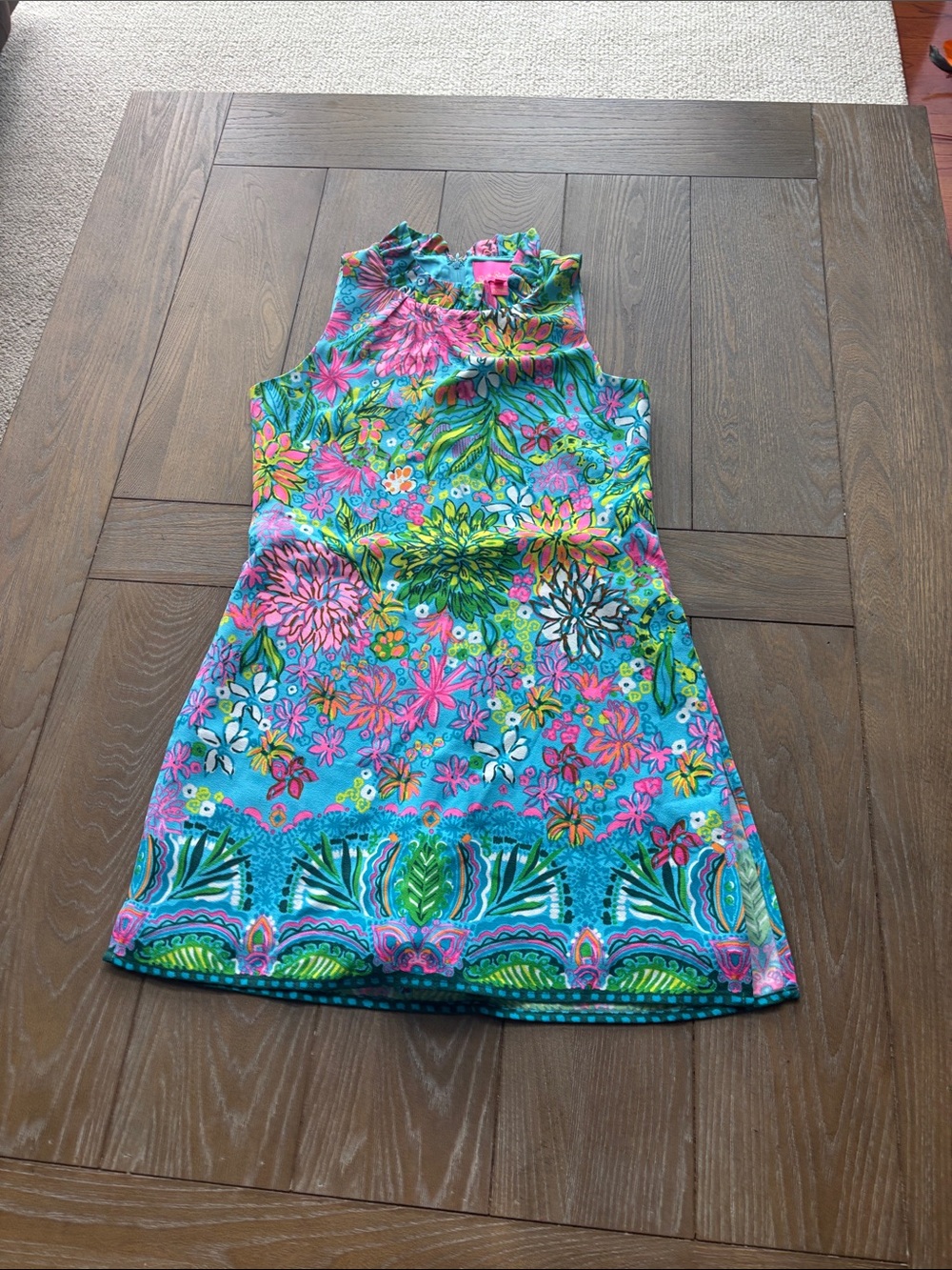 Lilly Pulitzer Turquoise Multi Floral Sleeveless Romper - Picture 1 of 4